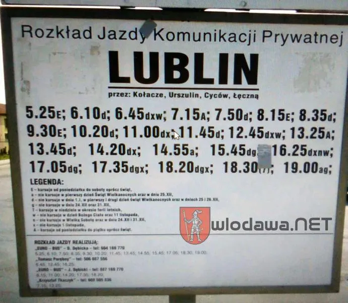 Odległość Lublin Włodawa