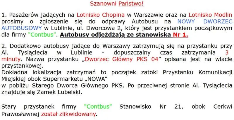 Opcje transportu Warszawa Lublin