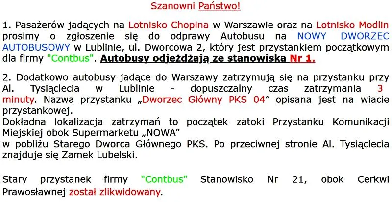 Podróż Contbusem do Lublina